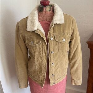 Tan Sherpa-Lined Women's Jacket